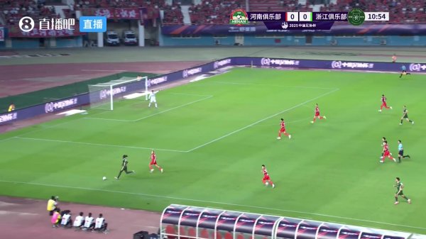 浙江1-0领跑 河南!奥乌苏端线 强突送助功 ,弗兰克门前抢点得手!
