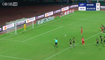 王钰栋手球运动  送点，刘云点射命中！梅州1-0领跑  浙江！