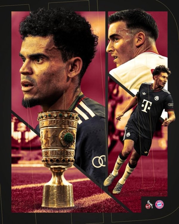 拜仁晒海报预热德国杯战科隆：拼尽全力，一起挺进16强！