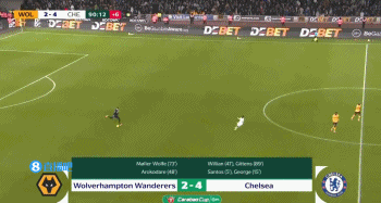 得分  大战！狼队再扳一球，3-4追赶  十人切尔西